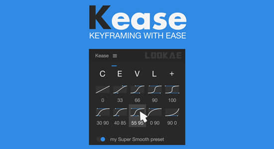 AE脚本-关键帧缓入缓出缓动曲线调节预设插件Davideboscolo Kease v1.0.7 Win/Mac