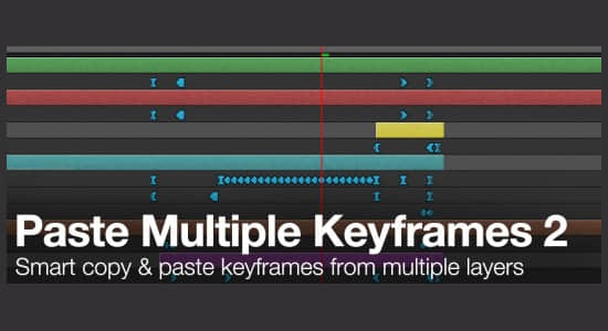 Paste Multiple Keyframes多图层关键帧拷贝复制粘贴AE脚本