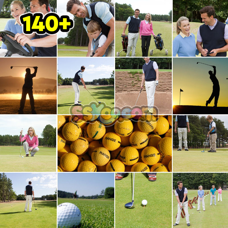 打高尔夫打球体育运动高清JPG摄影照片壁纸背景图片插图设计素材插图