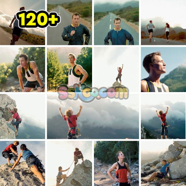 攀登跑步登山攀岩运动高清JPG摄影照片壁纸背景图片插图设计素材