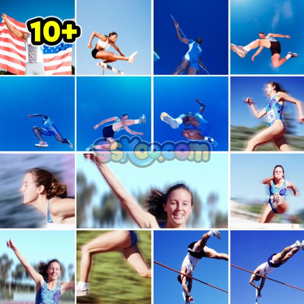跳高体育运动人物照片特写高清JPG壁纸背景插图设计素材