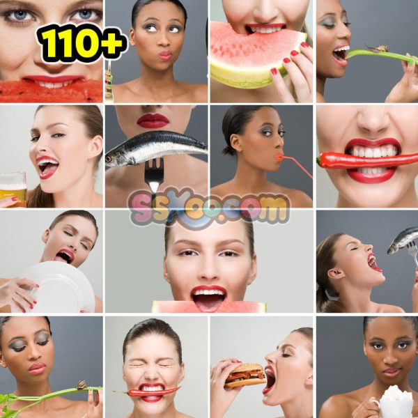 饮食女性女士人物照片特写高清JPG摄影壁纸背景图片插图设计素材
