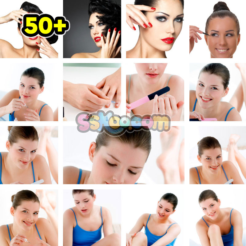 美甲护肤美体护肤品化妆品美妆美女模特JPG高清图片海报设计素材插图