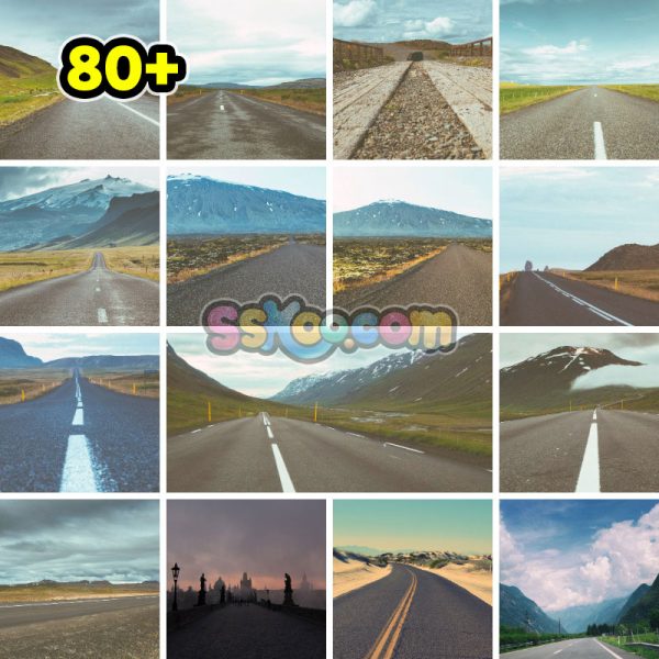 北欧冰岛高速公路道路高清照片设计素材JPG摄影壁纸背景图片插图素材
