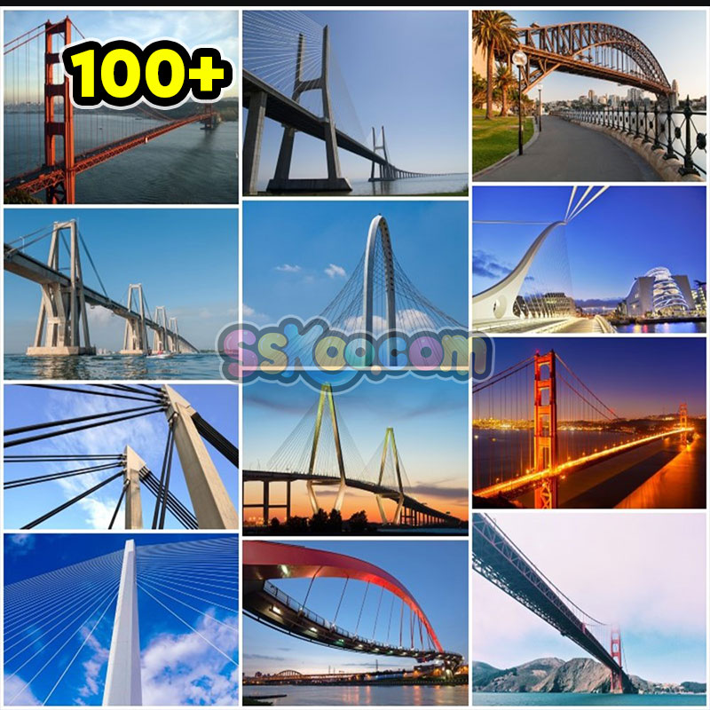 大桥高架桥桥梁观光木桥天桥特写高清JPG摄影壁纸背景插图素材插图