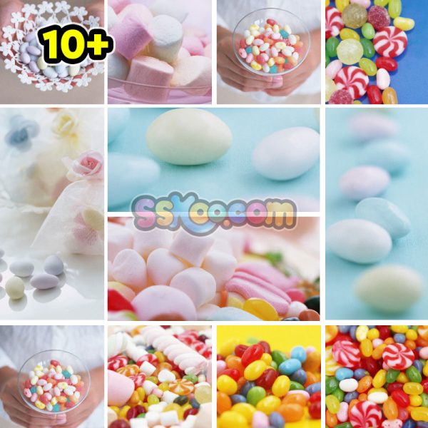 甜食彩色糖果棉花糖零食高清照片摄影图片食品美食特写大图插图