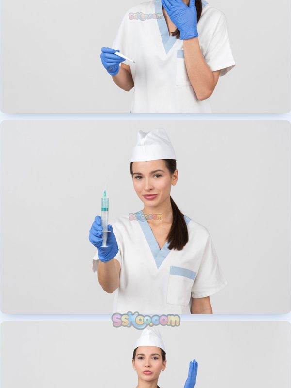 美女护士医护人员手势特写JPG摄影照片壁纸背景图片插图设计素材插图10