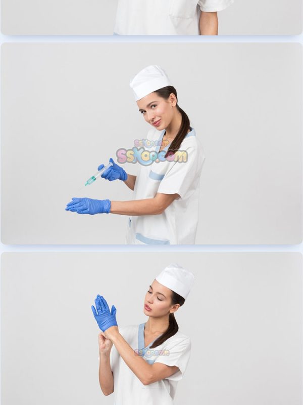 美女护士医护人员手势特写JPG摄影照片壁纸背景图片插图设计素材插图4