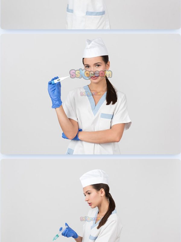 美女护士医护人员手势特写JPG摄影照片壁纸背景图片插图设计素材插图5