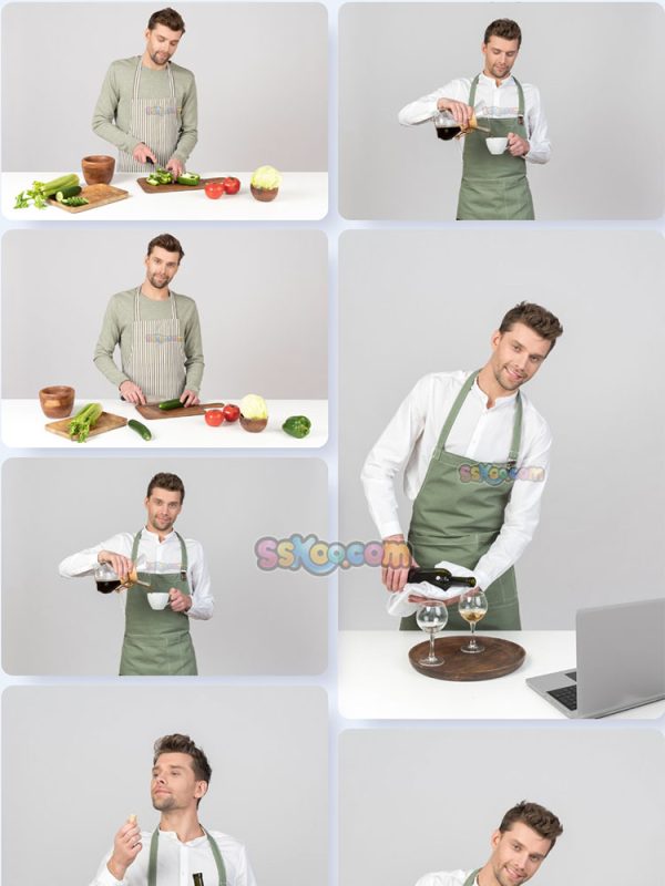 帅哥男性下厨厨房美食特写组图JPG摄影照片壁纸背景插图设计素材插图1