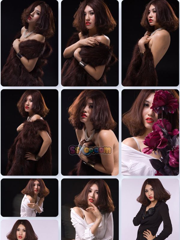 亚洲美女人物照片特写JPG摄影壁纸背景图片插图设计素材插图1