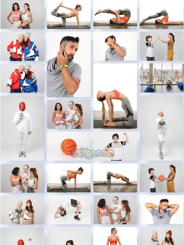 健身瑜伽击剑跑步运动人物特写JPG摄影壁纸背景图片插图设计素材插图1