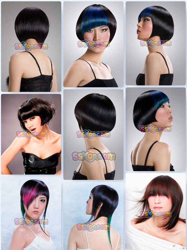 美发模特短发美女理发店发型特写背景图片壁纸插图设计素材插图1