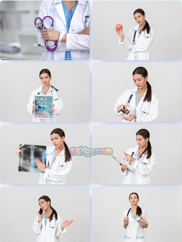 美女医生医护人员白衣天使JPG摄影照片壁纸背景图片插图设计素材插图1
