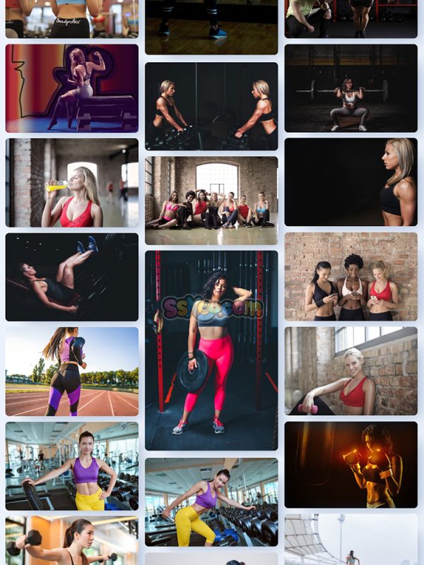 健身跑步举重拳击运动美女组图健身房高清摄影照片壁纸图片设计素材插图2