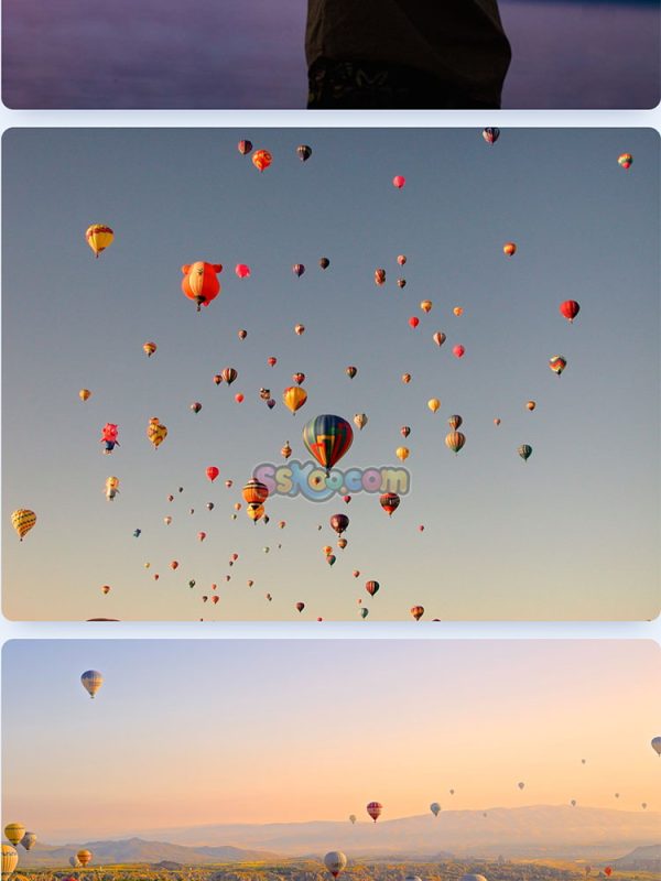 热气球孔明灯降落伞跳伞特写高清图片JPG摄影照片壁纸背景插图素材插图2