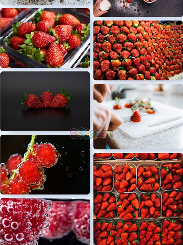 红色草莓新鲜水果高清照片摄影图片美食特写大图插图插图2