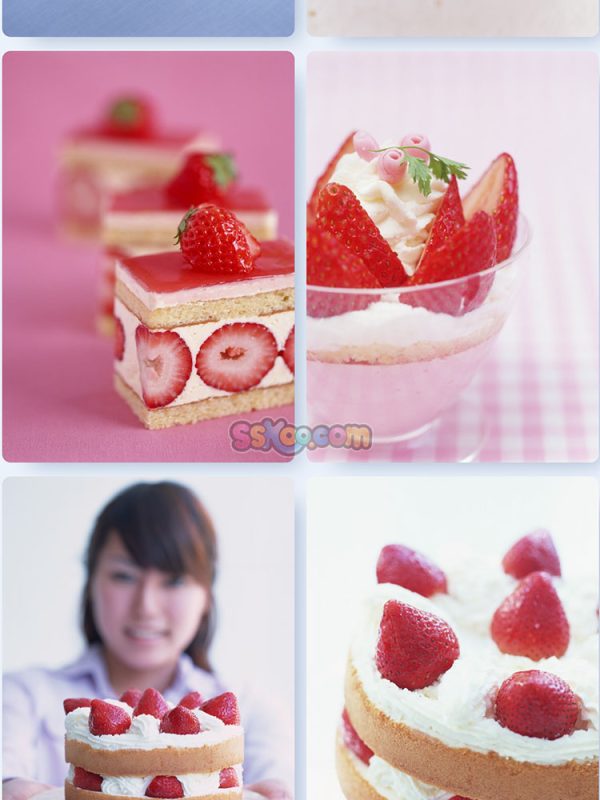 甜食草莓蛋糕草莓派甜点高清照片摄影图片食品美食特写大图插图插图2