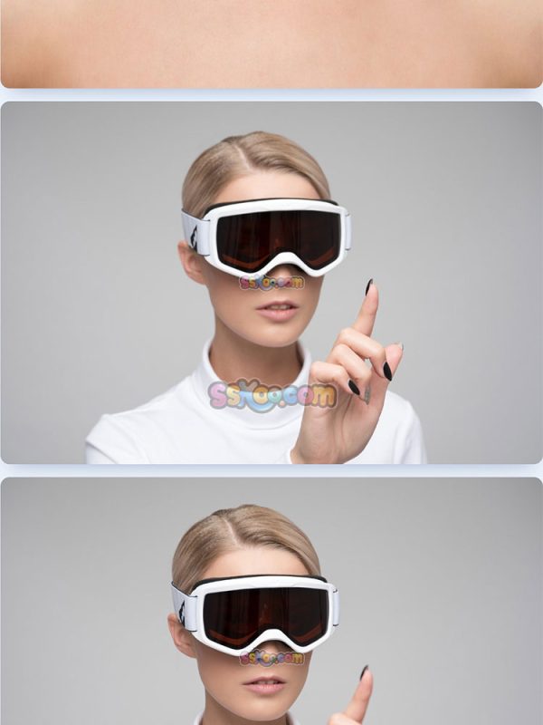 酷炫墨镜眼镜太空镜女模特JPG摄影照片壁纸背景图片插图设计素材插图2