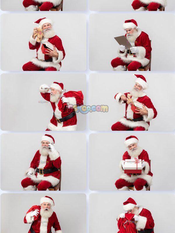 可爱圣诞老人圣诞节场景组图JPG摄影照片壁纸背景插图设计素材插图3