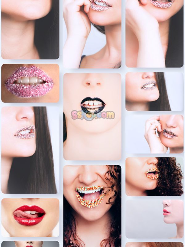 女性女人嘴巴人物照片特写高清JPG摄影壁纸背景图片插图设计素材插图3