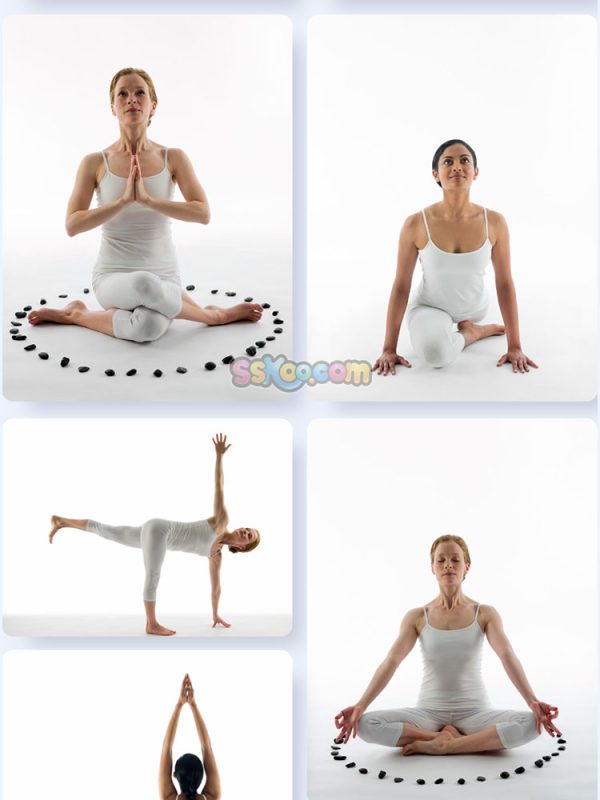 养生理疗瑜伽人物照片特写高清JPG摄影4K壁纸背景图片插图设计素材插图3