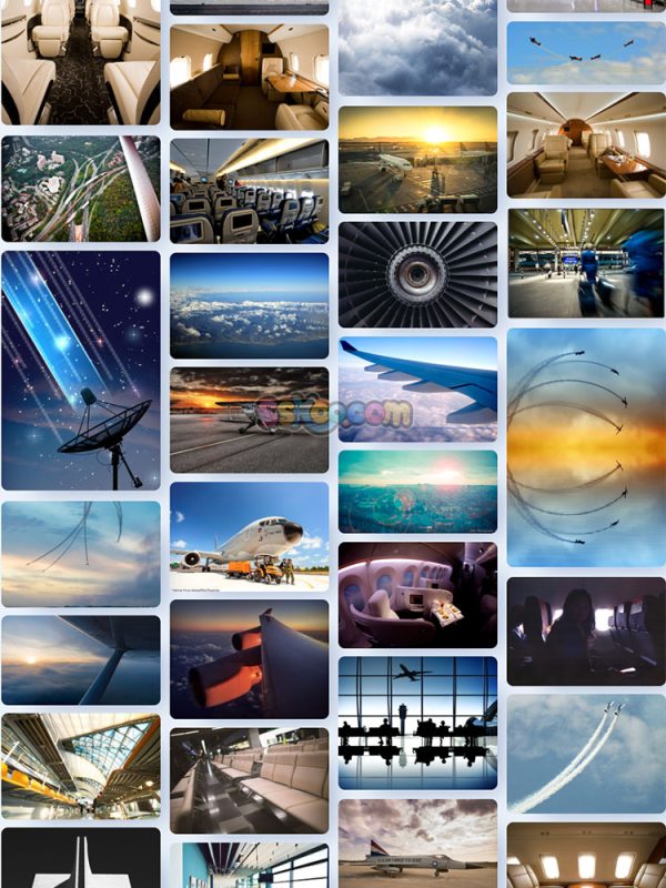 飞机航空天空驾驶机舱俯瞰大地城市高清大图JPG图片照片素材插图3