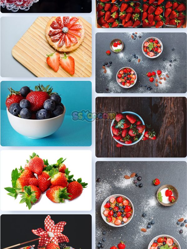 红色草莓新鲜水果高清照片摄影图片美食特写大图插图插图3