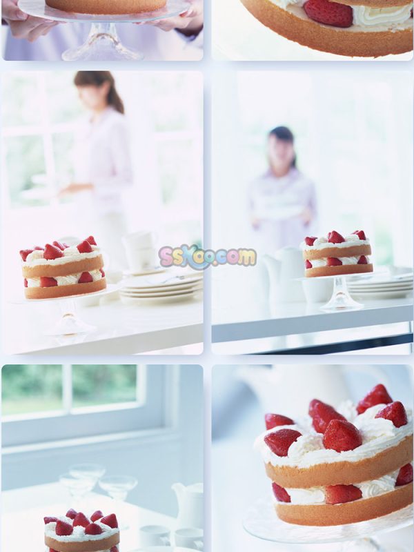 甜食草莓蛋糕草莓派甜点高清照片摄影图片食品美食特写大图插图插图3