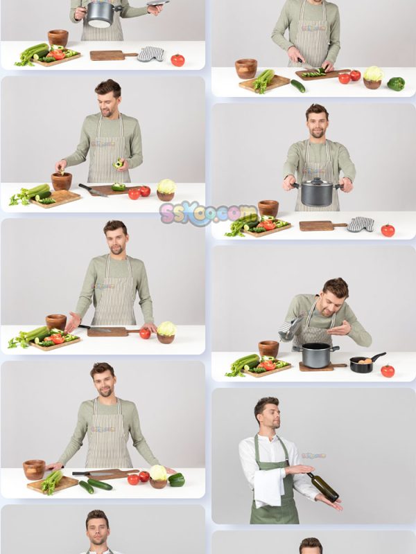 帅哥男性下厨厨房美食特写组图JPG摄影照片壁纸背景插图设计素材插图4