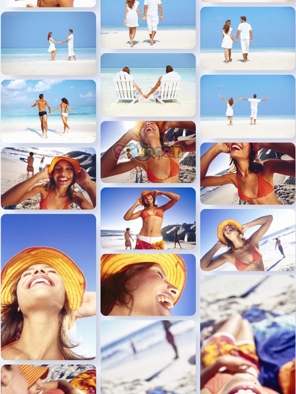 沙滩冲浪海滩情侣特写高清JPG摄影照片壁纸背景图片插图设计素材插图4