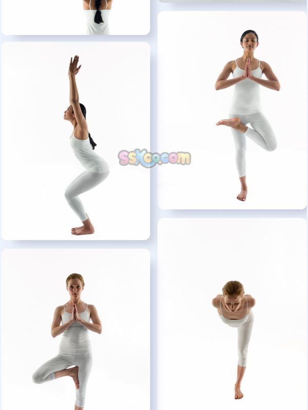 养生理疗瑜伽人物照片特写高清JPG摄影4K壁纸背景图片插图设计素材插图4