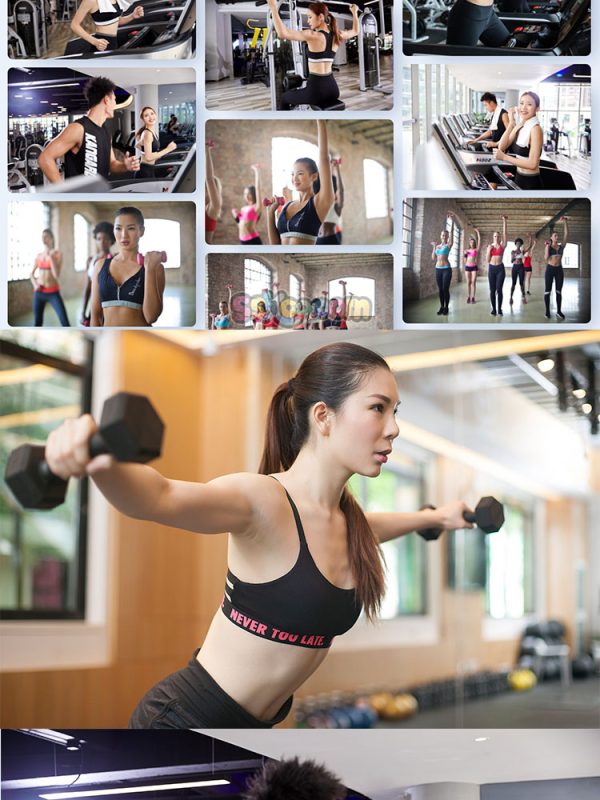 健身跑步举重拳击运动美女组图健身房高清摄影照片壁纸图片设计素材插图4