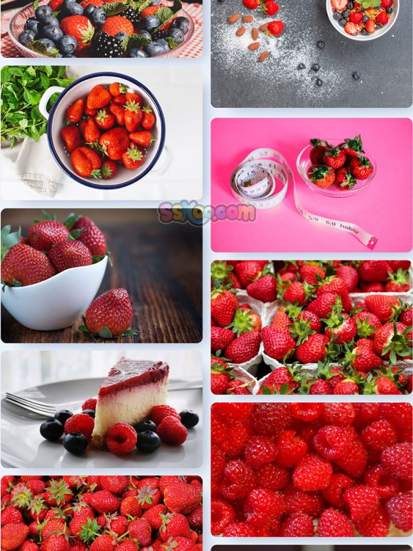 红色草莓新鲜水果高清照片摄影图片美食特写大图插图插图4
