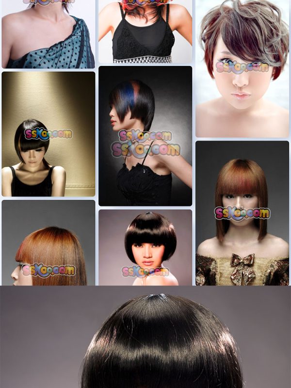 美发模特短发美女理发店发型特写背景图片壁纸插图设计素材插图4