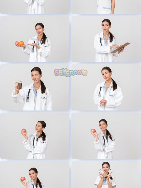美女医生医护人员白衣天使JPG摄影照片壁纸背景图片插图设计素材插图4