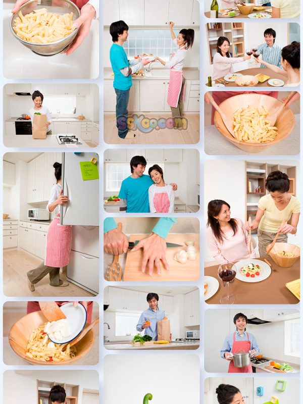 妹子美女下厨做饭厨房特写高清JPG摄影照片壁纸背景插图设计素材插图5