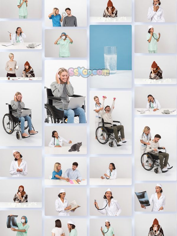 医疗保健医护人员人物特写JPG摄影壁纸背景图片插图设计素材插图5