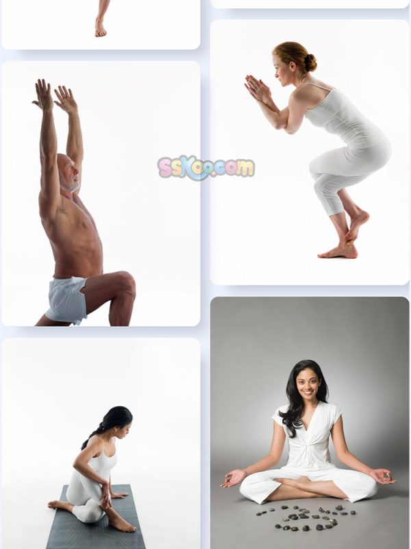 养生理疗瑜伽人物照片特写高清JPG摄影4K壁纸背景图片插图设计素材插图5