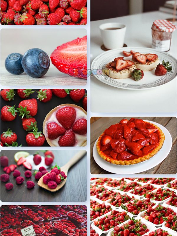 红色草莓新鲜水果高清照片摄影图片美食特写大图插图插图5