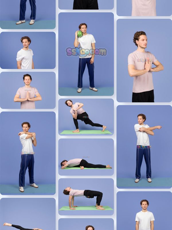 男士瑜伽健身运动男人人物组图JPG摄影照片壁纸背景插图设计素材插图6
