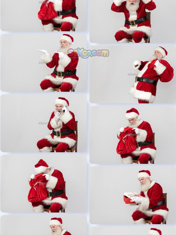 可爱圣诞老人圣诞节场景组图JPG摄影照片壁纸背景插图设计素材插图6