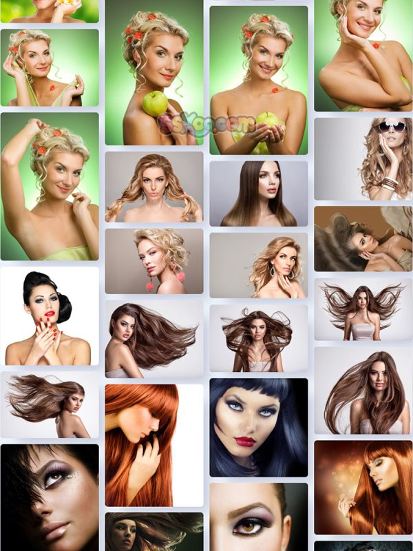 长头发的美女人物照片特写JPG摄影壁纸背景图片插图设计素材插图6
