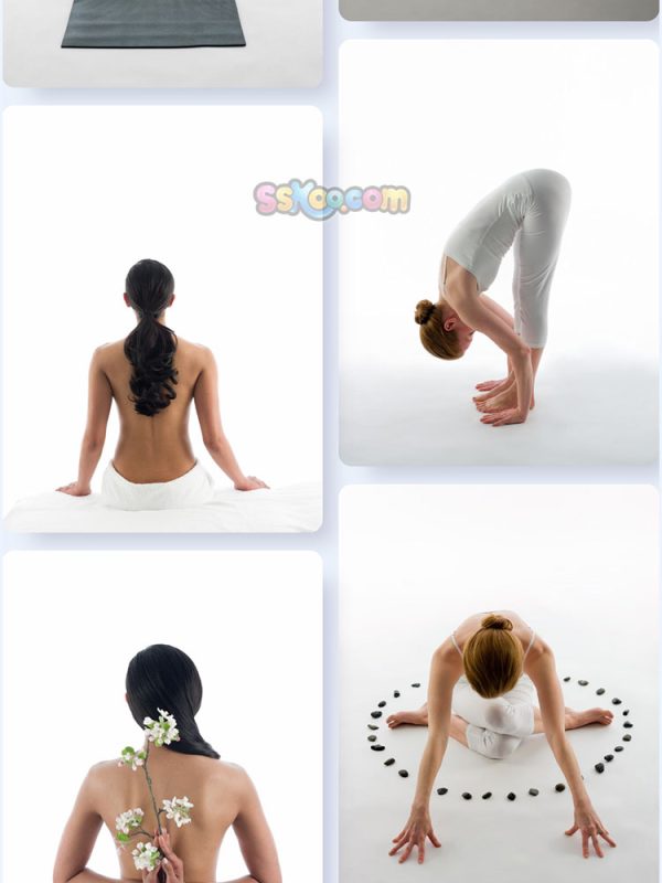 养生理疗瑜伽人物照片特写高清JPG摄影4K壁纸背景图片插图设计素材插图6