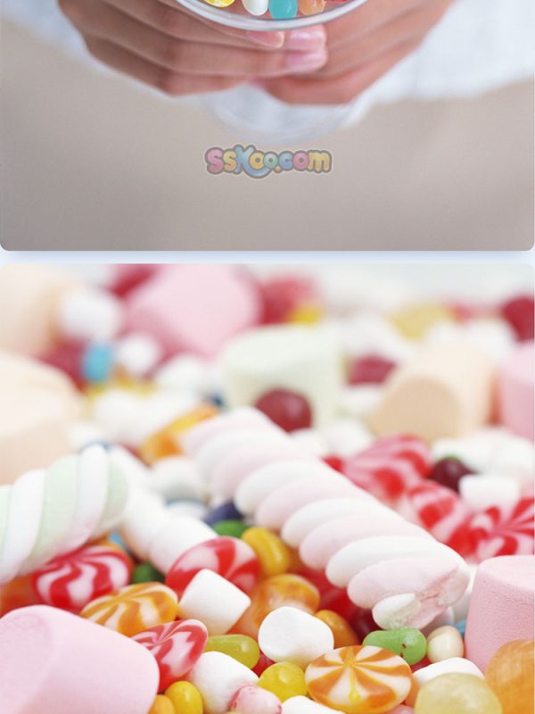 甜食彩色糖果棉花糖零食高清照片摄影图片食品美食特写大图插图插图6