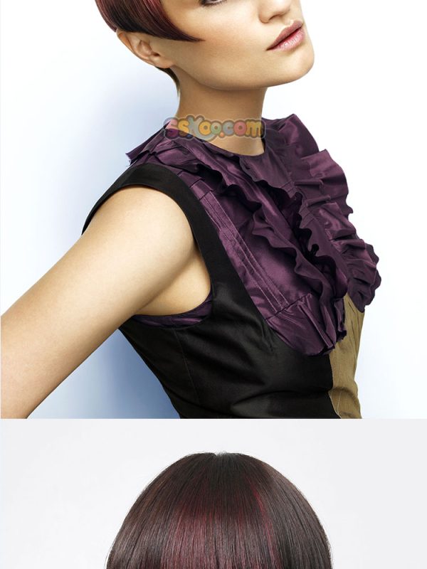 美发模特短发美女理发店发型特写背景图片壁纸插图设计素材插图6