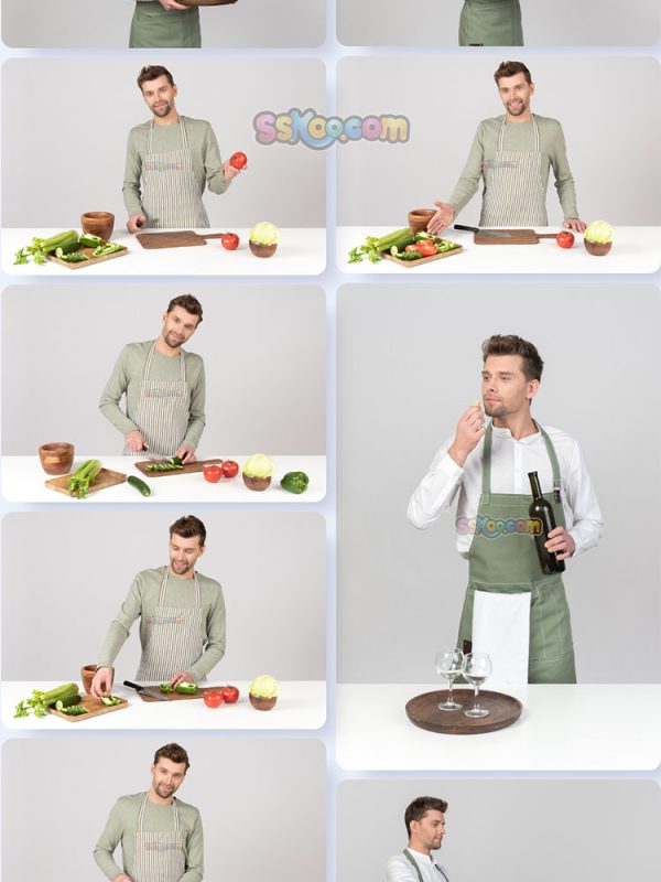 帅哥男性下厨厨房美食特写组图JPG摄影照片壁纸背景插图设计素材插图7