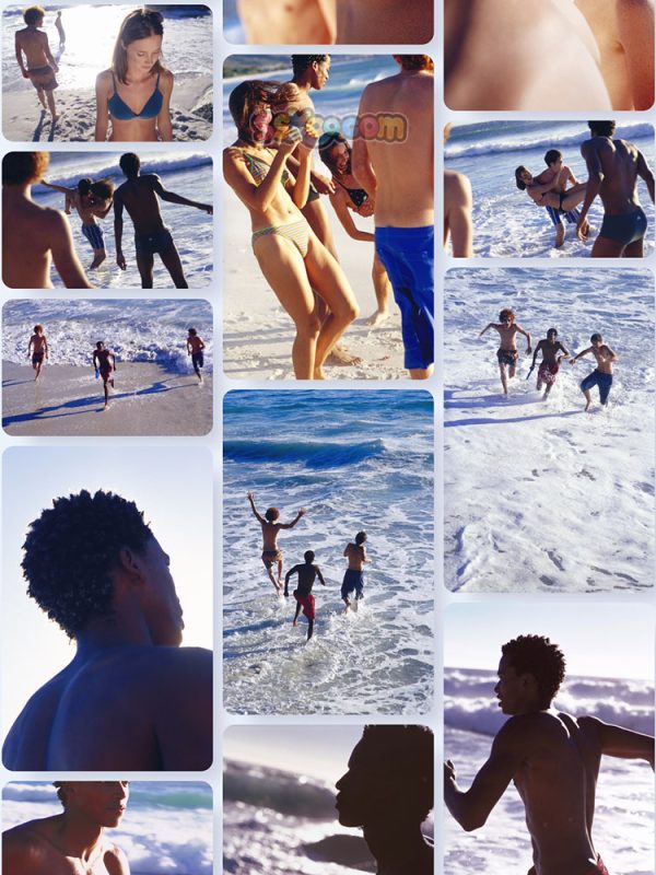 沙滩冲浪海滩情侣特写高清JPG摄影照片壁纸背景图片插图设计素材插图7