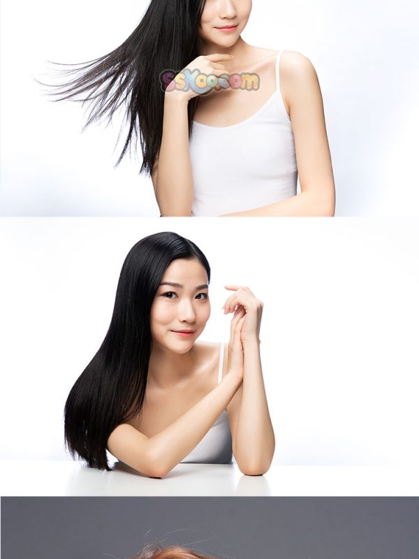 美发店美女模特女性造型半身照特写JPG摄影壁纸背景图片插图设计素材插图7