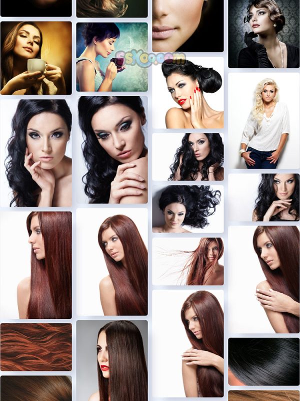 长头发的美女人物照片特写JPG摄影壁纸背景图片插图设计素材插图7